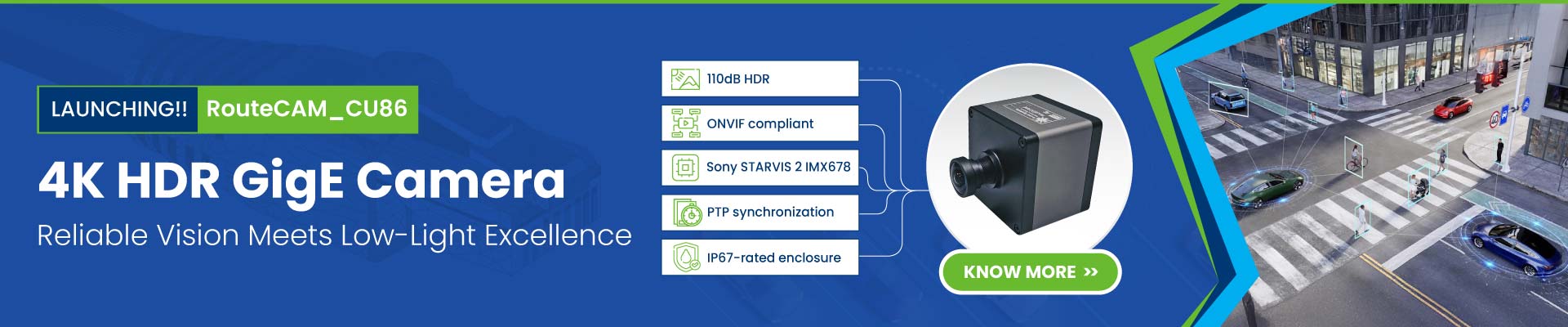 4K Sony IMX678 Low light & HDR GigE Camera