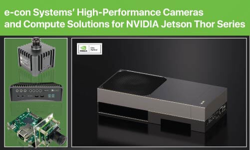 e-con Systems' High-Performance Cameras and Compute Solutions for NVIDIA Jetson Thor Series